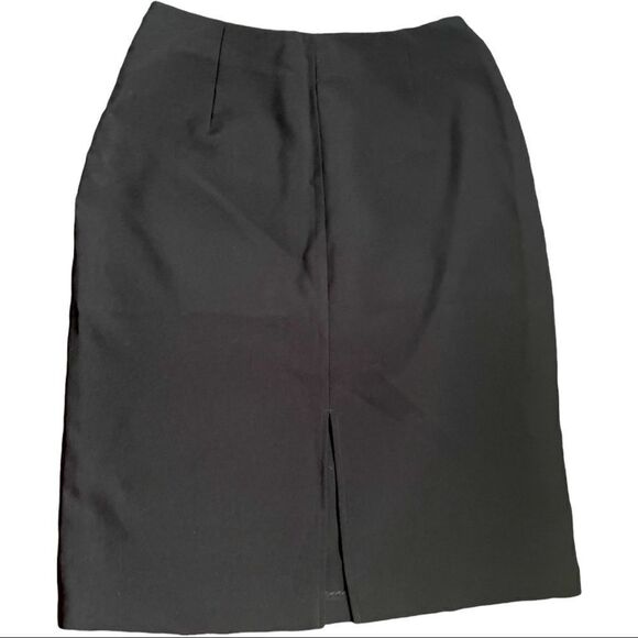 atmosphere Black Front Zipper Pencil Skirt Sz 10 - Picture 2 of 13